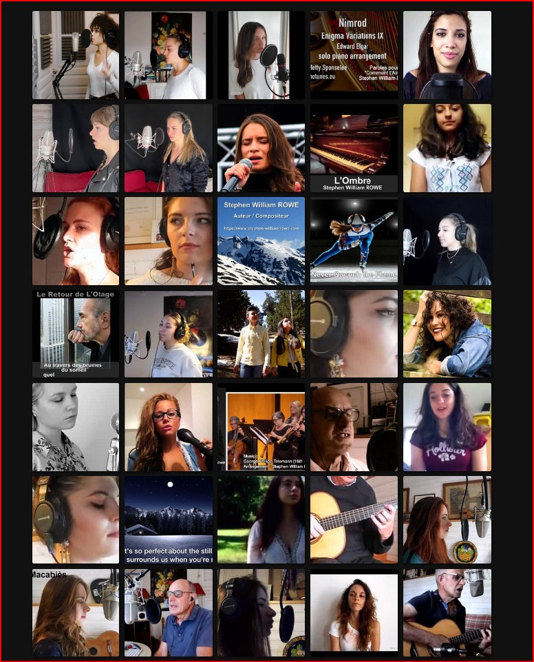 Link to my Song Video gallery